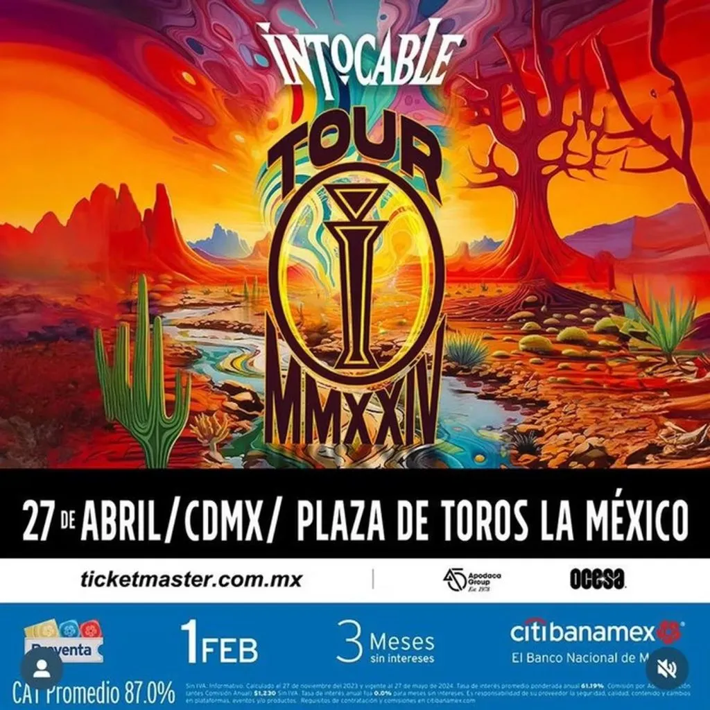 Intocable se presentará en Plaza de los Toros de CDMX 2024.