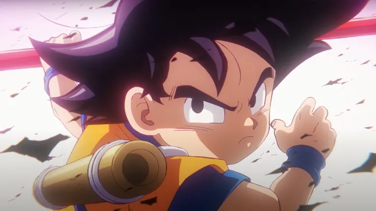 Gokú en medio de su encuentro con los nuevos villano de la historia, en Dragon Ball Daima.