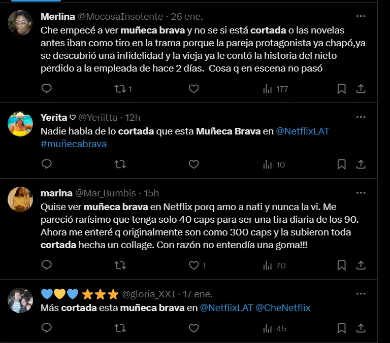 Las quejas en las redes sociales. (Twitter)