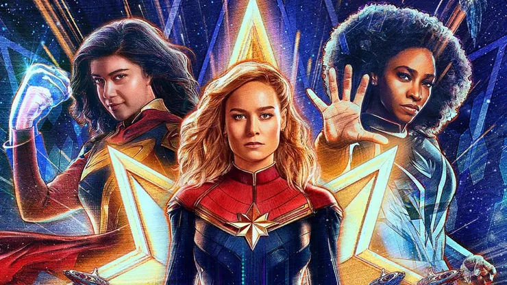 Brie Larson, Teyonah Parris y Iman Vellani protagonizan The Marvels.