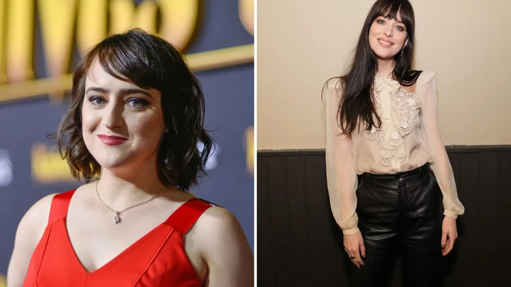 A la izquierda, Mara Wilson, intérprete de Matilda, y a la derecha, Dakota Johnson, de 50 Sombras de Grey. Imagen: Getty Images.