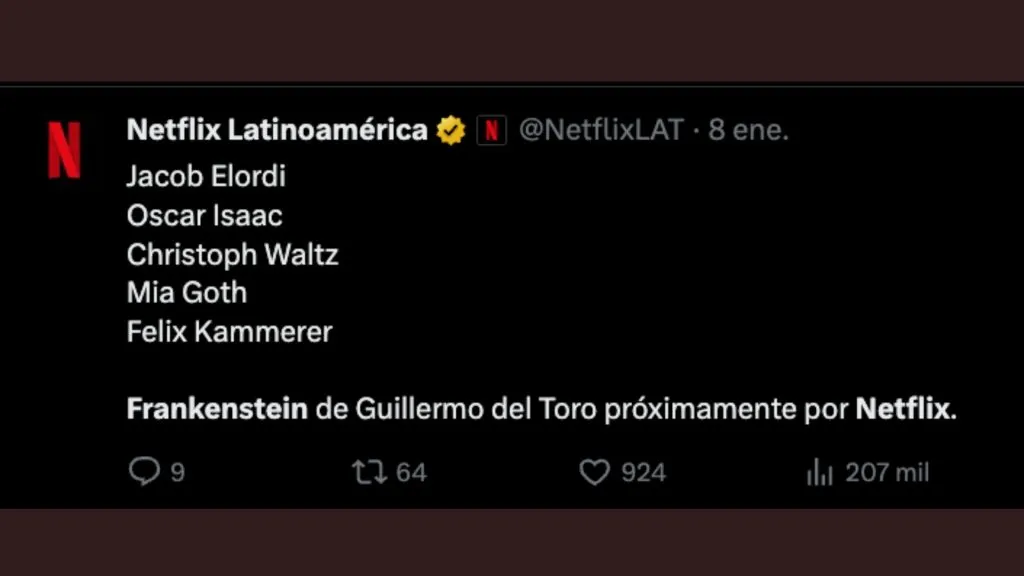 Reparto de ‘Frankenstein’ de Guillermo del Toro (Netflix)