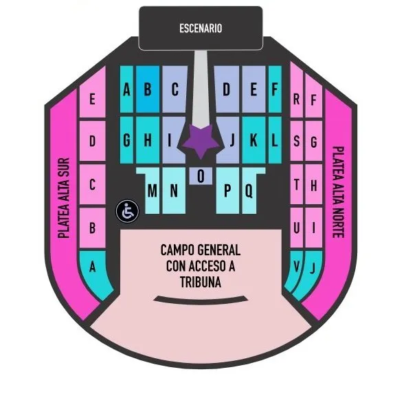 Los sectores de Emilia Mernes en Vélez 2024.