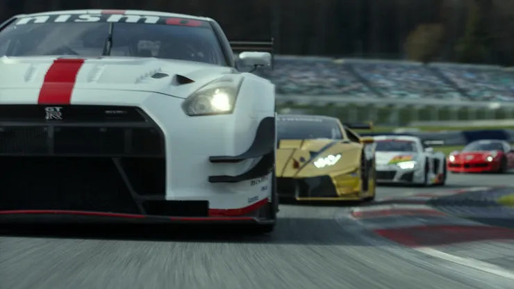 Una de las emocionantes escenas de acción de Gran Turismo.