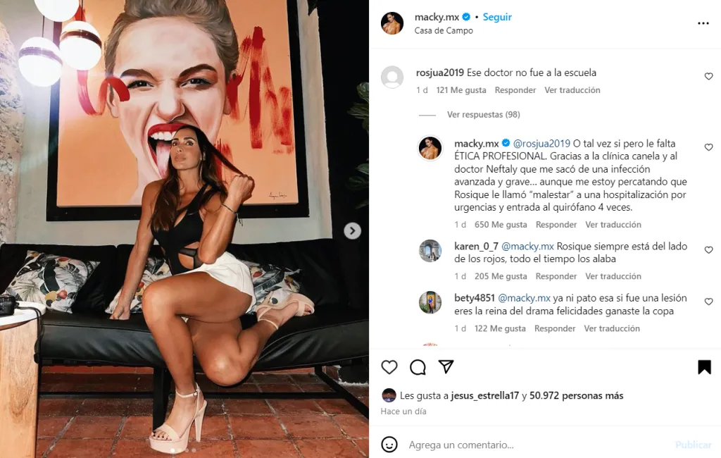 La Amazona lo dijo todo en su cuenta de Instagram. Imagen: @macky.mx.