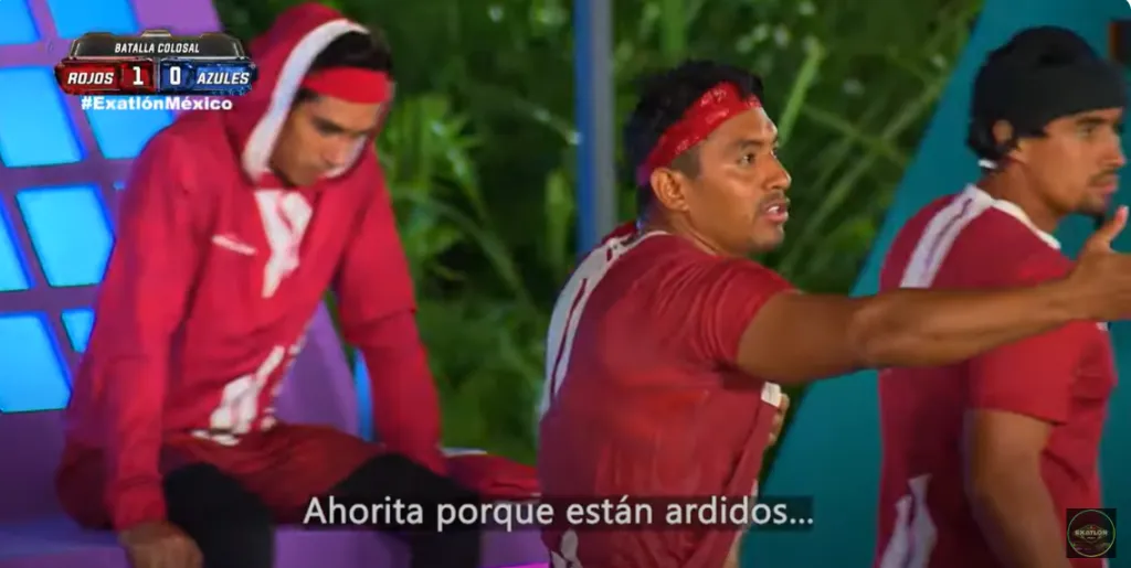 La frase que Heliud dice en la imagen se la dedicó a Big Papi. Imagen: @exatlonmx.