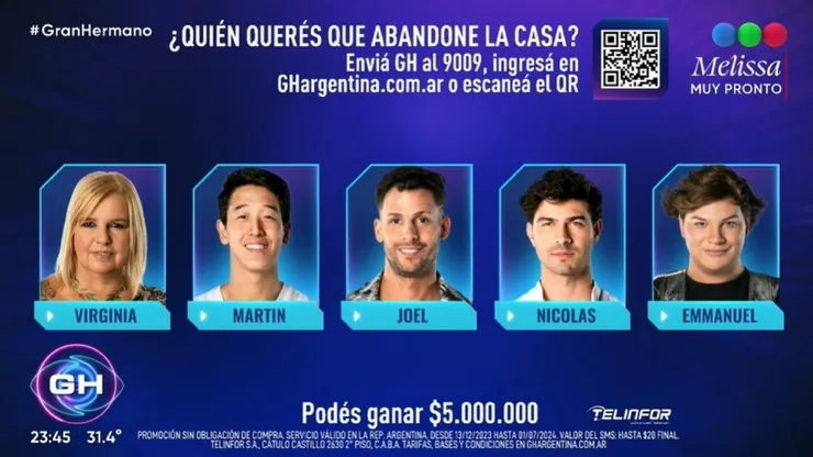 Gran Hermano Argentina 2024 tendrá nuevo eliminado.