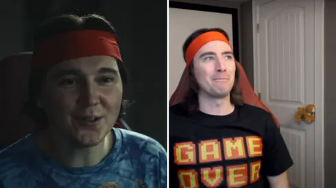 A la izquierda podemos ver a Paul Dano caracterizado como Keith Gill, a quien podemos ver en la imagen de la derecha.