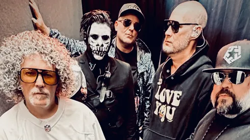 Los integrantes de Limp Bizkit, una de las bandas cabezas de cartel de Lollapalooza Chile 2024.