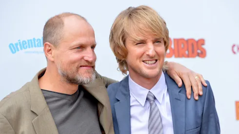 HOLLYWOOD, CA - OCTOBER 13: Actors Woody Harrelson (L) and Owen Wilson arrive at the premiere of Relativity Media's "Free Birds" at the Westwood Village Theatre on October 13, 2013 in Hollywood, California. (Photo by Alberto E. Rodriguez/Getty Images for Relativity Media)
