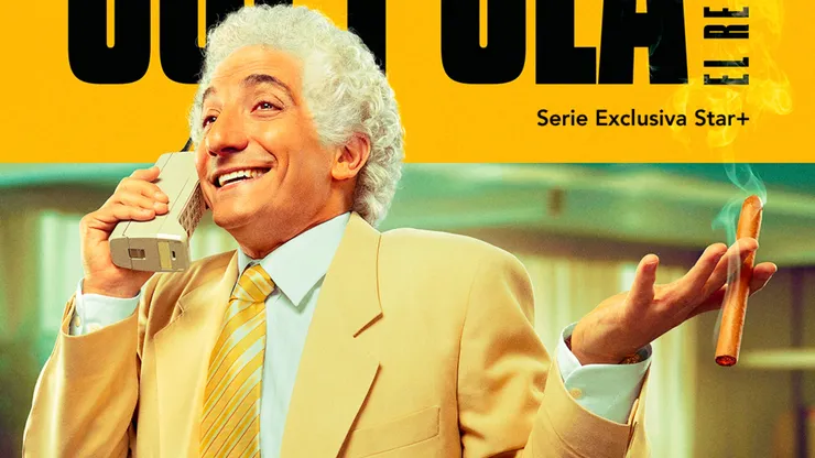 Juan Minujín en el afiche oficial de Coppola, El Representante, de Star+.