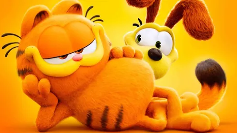 Garfield y Odie en el afiche oficial de la nueva película animada.