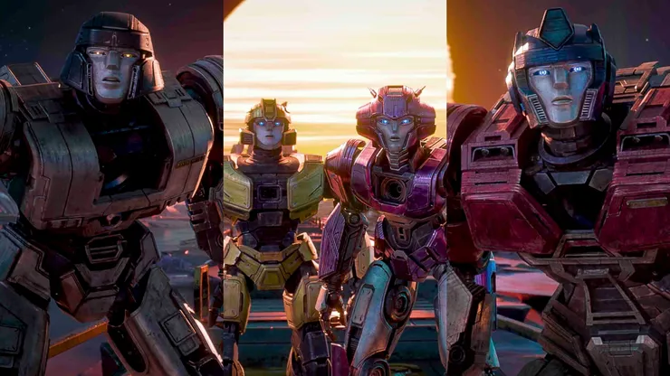 Los protagonistas de Transformers Uno, la precuela animada de la saga ispirada por los personajes de Hasbro.