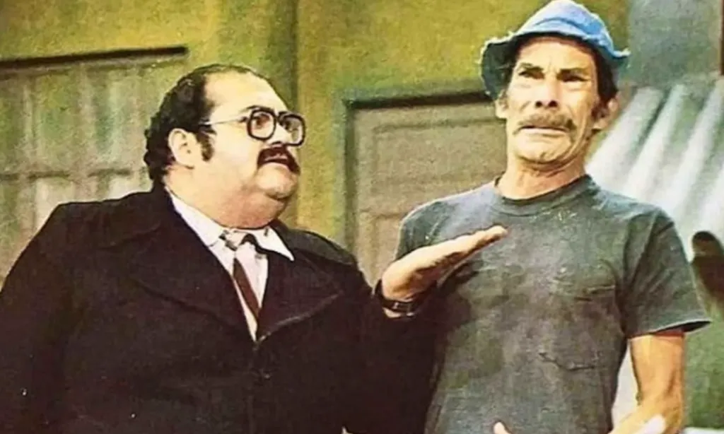 Imagen del actor en su papel de el Señor Barriga, al lado del inmortal Ramón Valdés, en su personaje de Don Ramón. Imagen: El Universal.