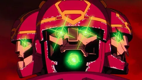 El Centinela gigante en el ataque a Genosha, durante el capítulo 5 de X-Men '97.