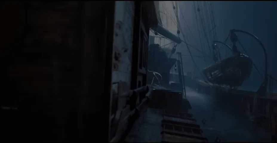 La extraña criatura que ronda el navío hará temblar a toda la tripulación. Imagen: @UniversalPictures.