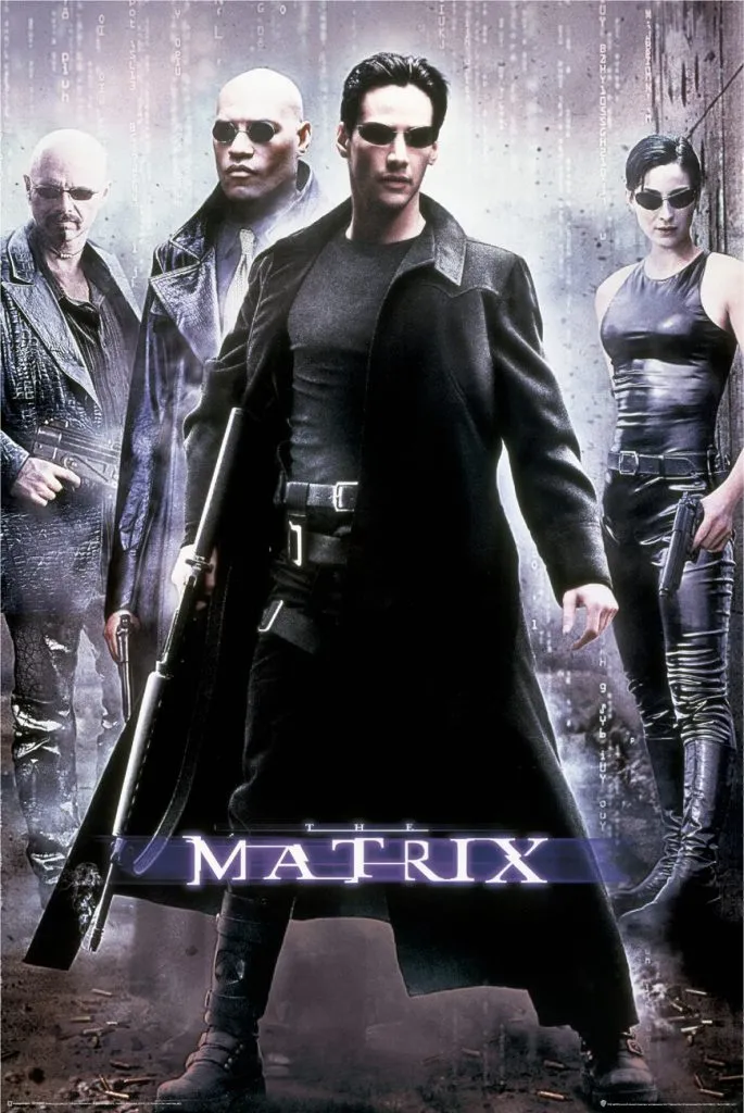 Así lucía el poster promocional de Matrix en su estreno de 1999. Imagen: Posters.es.