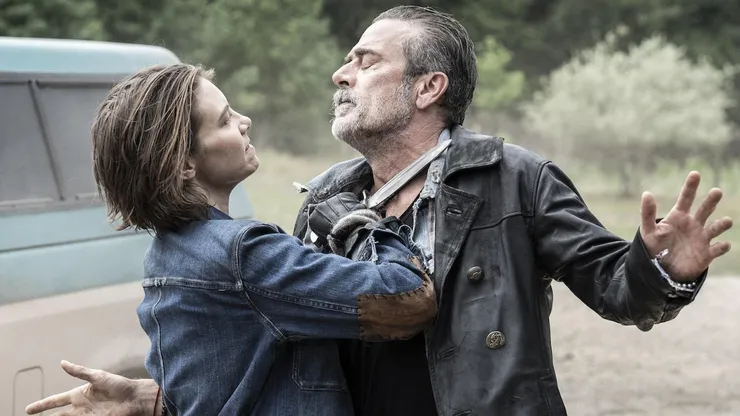 Lauren Cohan y Jeffrey Dean Morgan en The Walking Dead, Dead City.