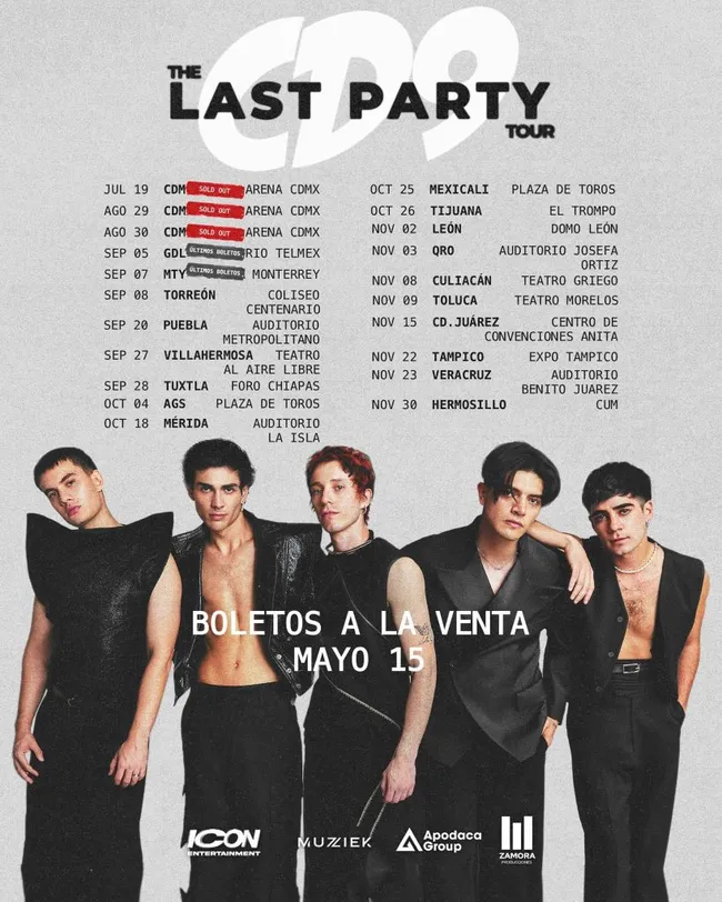 Fechas de la gira de CD9 en México 2024.
