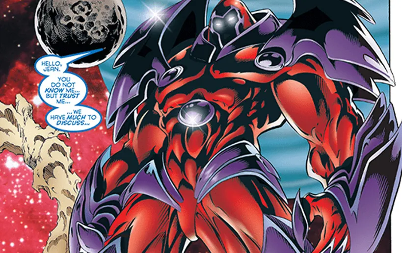 Esta es la forma de Onslaught, que es una de las amenazas más grandes del universo Marvel. Imagen: GoGo Catrina.