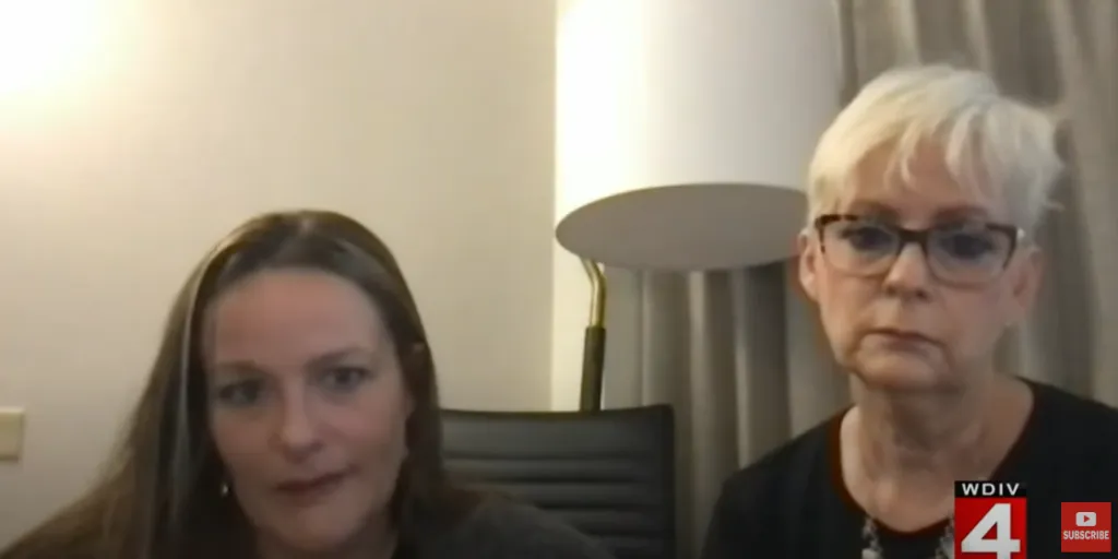 Imagen real de Amanda y Libby en 2021, cuando ambas eran entrevistadas luego del estreno en cines de Cuatro días más. Imagen: @ClickOnDetroitLocal4WDIV.