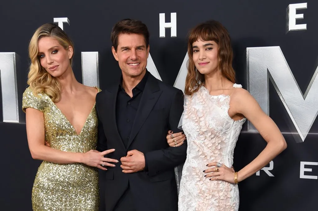 Annabelle Wallis, Tom Cruise y Sofia Boutella asisten al evento de fans de The Mummy en Nueva York en AMC Loews Lincoln Square, el 6 de junio de 2017 en Nueva York. Imagen: Getty Images.