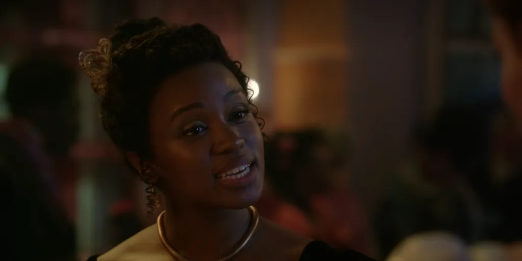 Masali Baduza es la actriz que da vida a Michaela Stirling en la temporada 3 de Bridgerton. Imagen: Netflix.