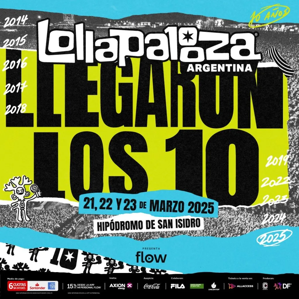 Se revelaron detalles de las entradas del Lollapalooza Argentina 2025.
