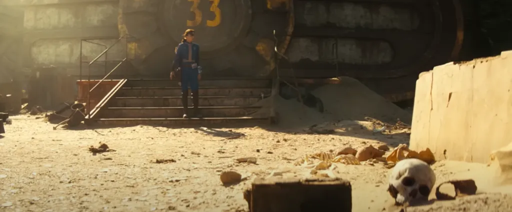 Una guerra nuclear también podría acabar con la humanidad, tal como vimos en la serie Fallout. Imagen: @PrimeVideo.