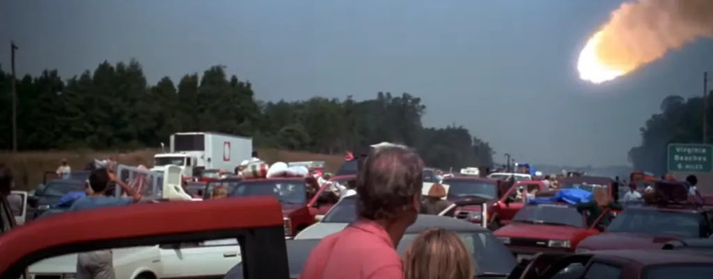 La caída de un meteorito, como vimos en Impacto Profundo, podría extinguir a la humanidad. Imagen: @RottenTomatoesCLASSICTRAILERS.