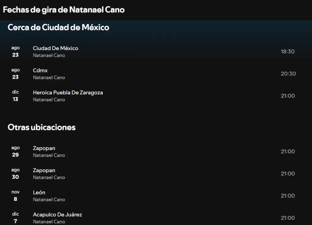 Estas son las próximas fechas del Tumbado Tour en México. Imagen: Spotify.