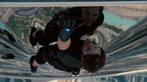 Tom Cruise como Ethan Hunt en Misión Imposible.