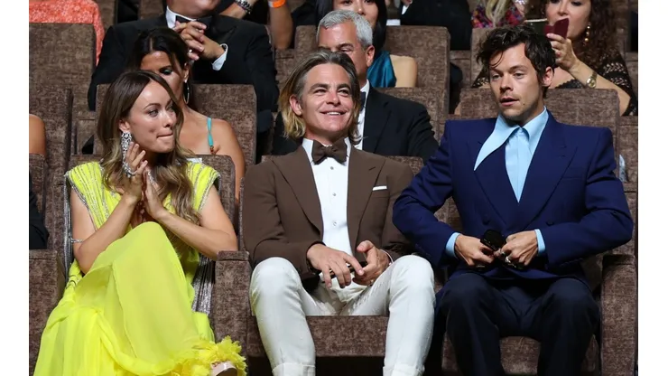 Olivia Wilde, Chris Pine y Harry Styles en Venecia.