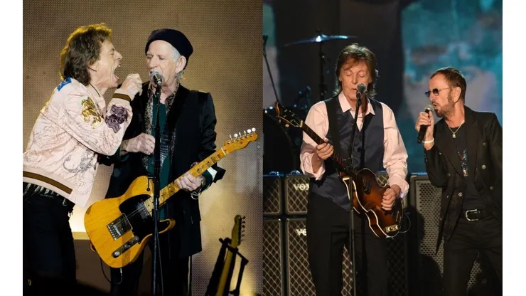 Los Rolling Stones y los ex Beatles