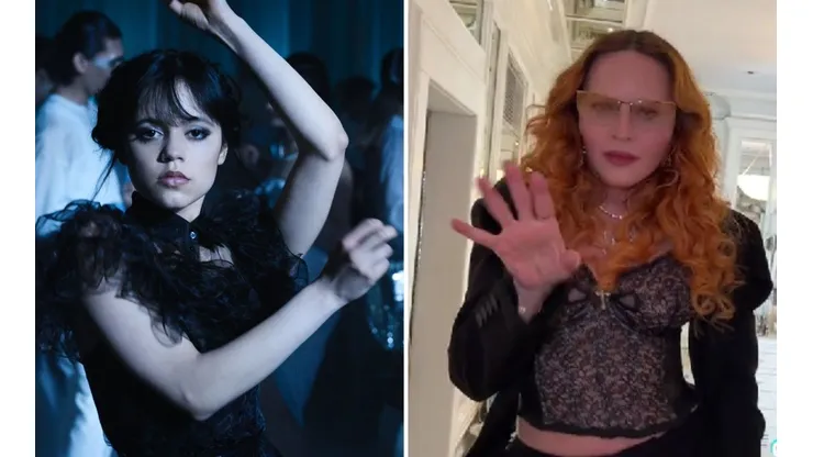 Madonna imitó el baile viral de Jenna Ortega en Merlina.