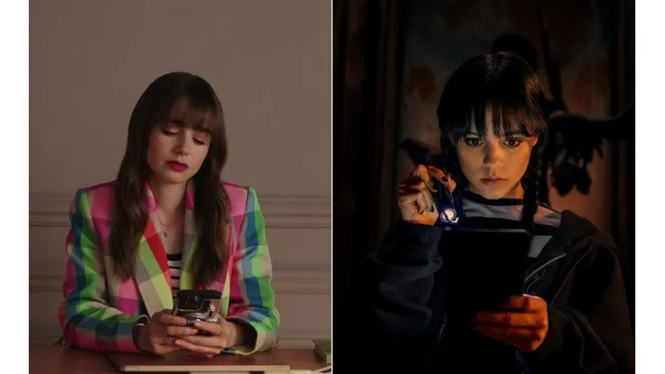 Lily Collins y Jenna Ortega