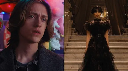 Percy Hynes White y Jenna Ortega