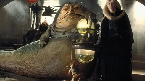 Jabba y sus sirvientes