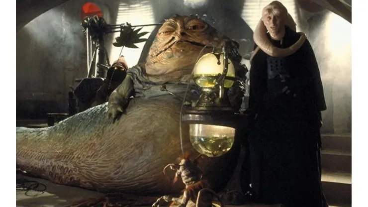Jabba y sus sirvientes