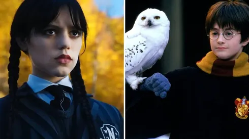 Las similitudes entre Merlina y Harry Potter.