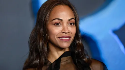 Zoe Saldaña en la presentación de Avatar: The Way of Water.