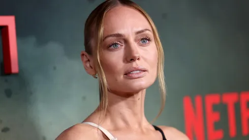 Laura Haddock en la presentación de El Novato, de Netflix.