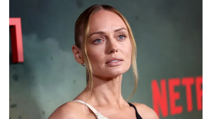 Laura Haddock en la presentación de El Novato, de Netflix.