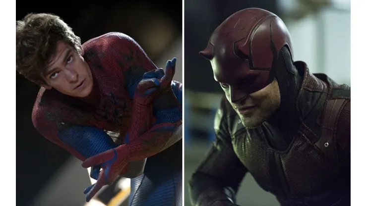 Andrew Garfield y Charlie Cox, figuras de Marvel.