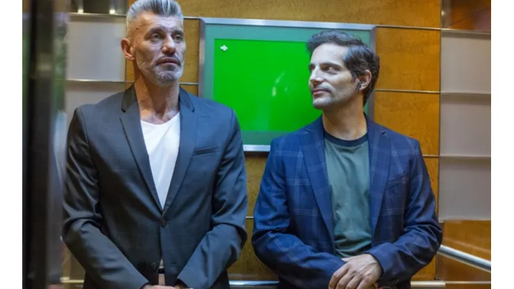 Sergio Goycochea y Joaquín Furriel