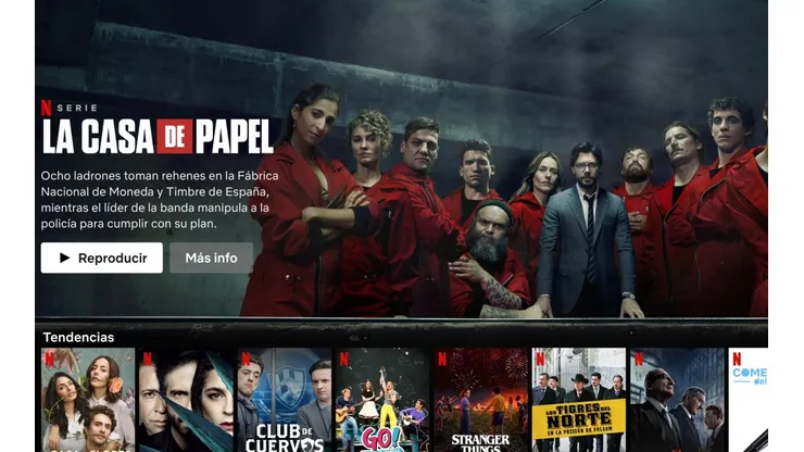 La plataforma de streaming lidera en el mercado.