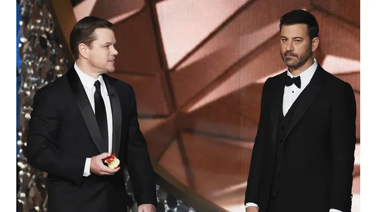 Matt Damon y Jimmy Kimmel.