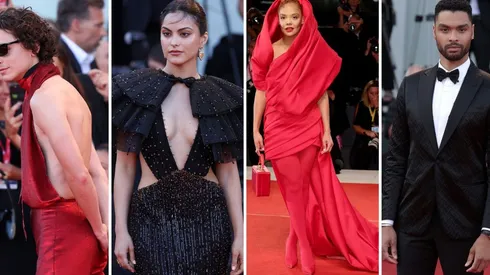 Timothée Chalamet, Camila Mendes, Tessa Thompson y Regé-Jean Page en el Festival de Venecia.