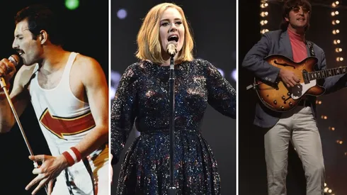 Freddy Mercury, Adele y John Lennon, íconos de la música.