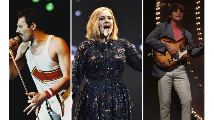 Freddy Mercury, Adele y John Lennon, íconos de la música.